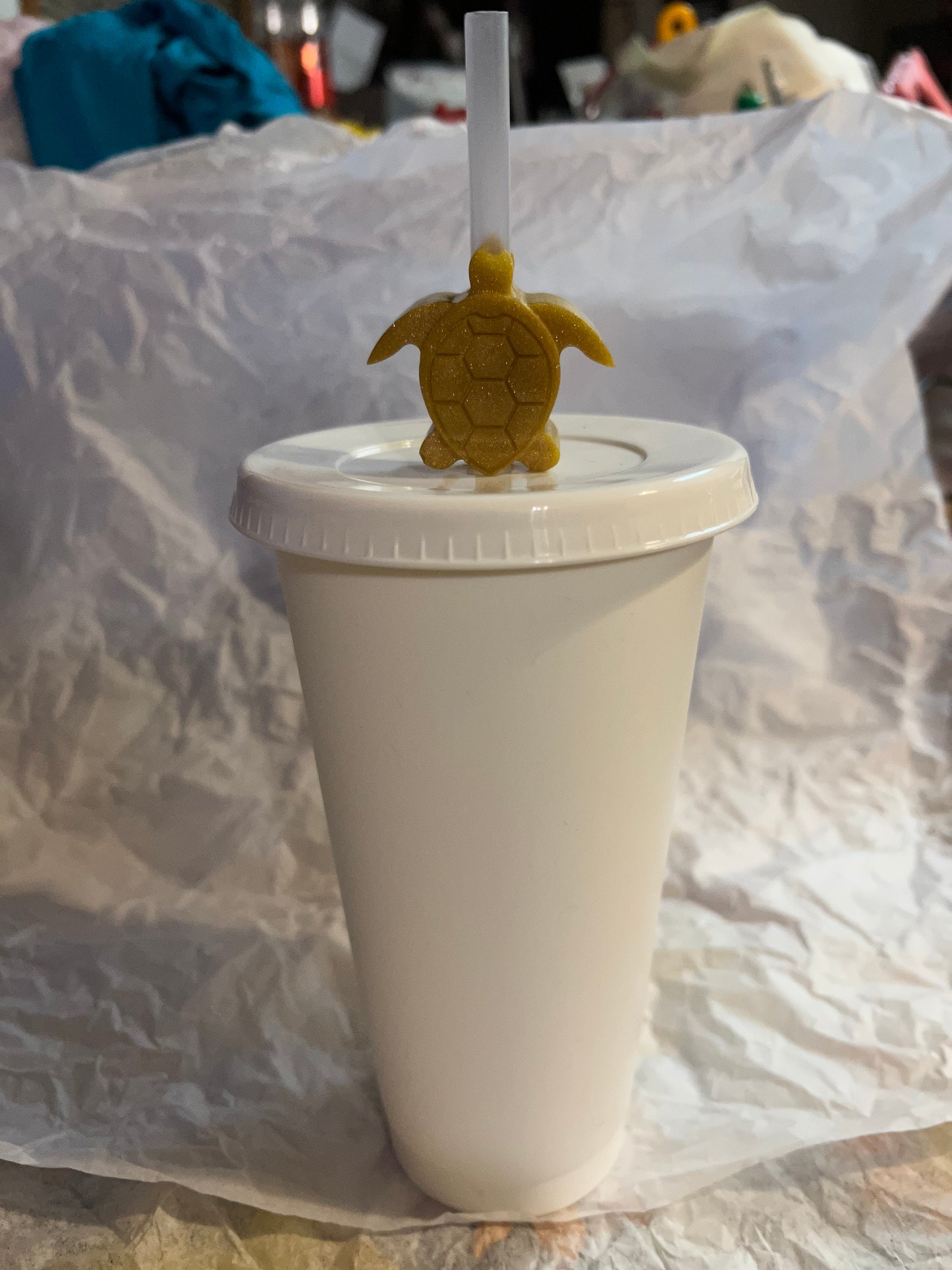 Turtle Straw Topper