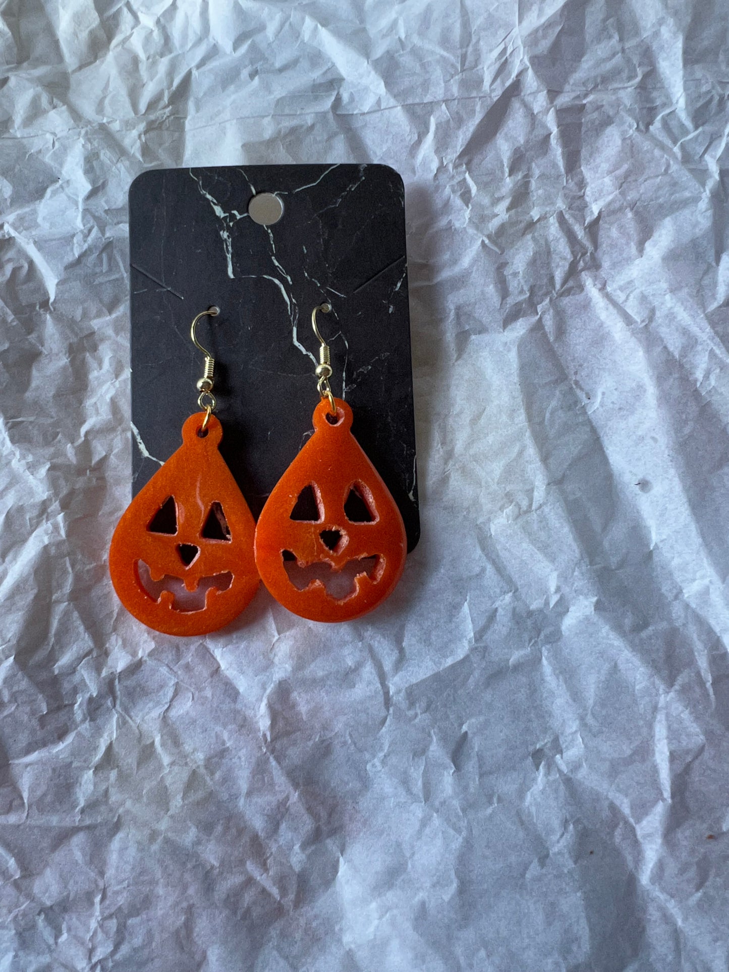 Jack-o- Lantern Face Earrings
