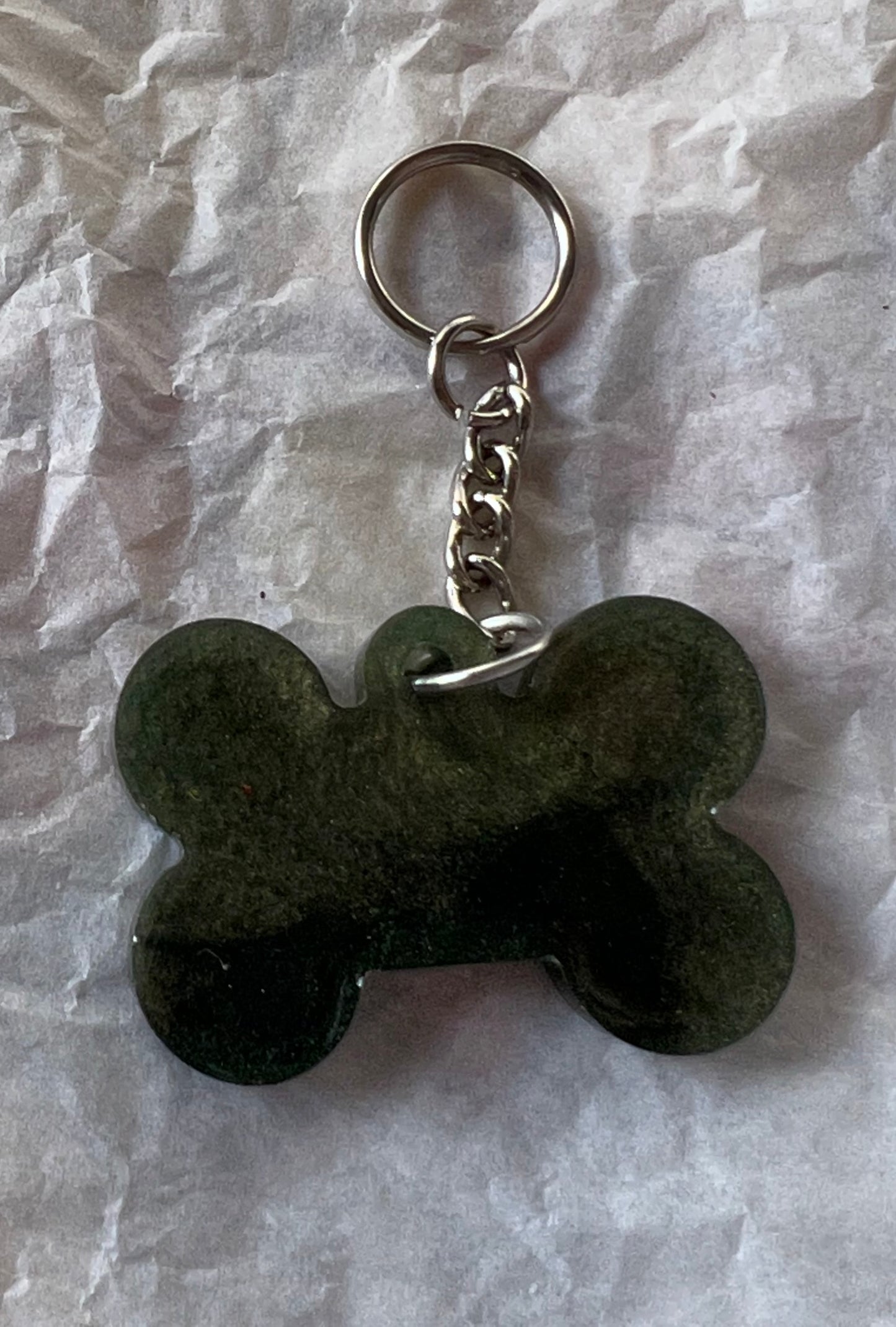 Small Puppy Dog Bone Keychain