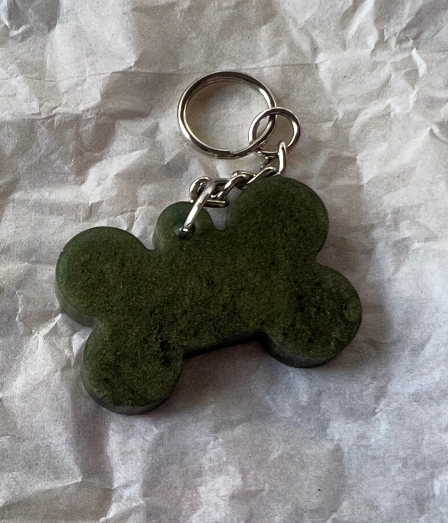 Small Puppy Dog Bone Keychain