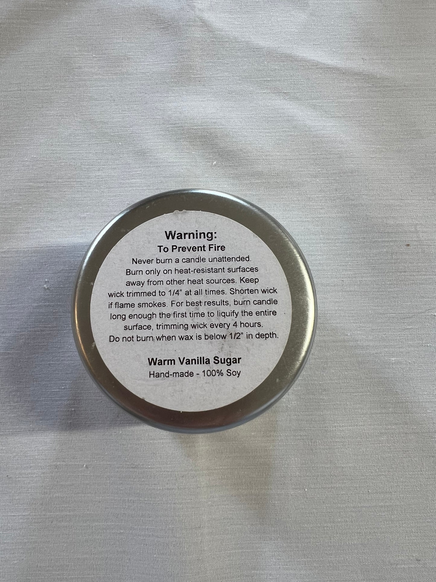 Warmed Vanilla Sugar Candle