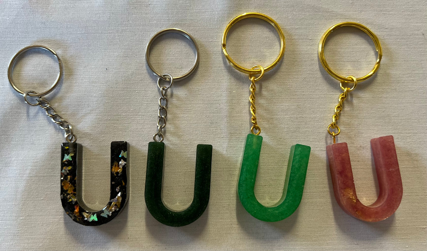 Letter U Keychains