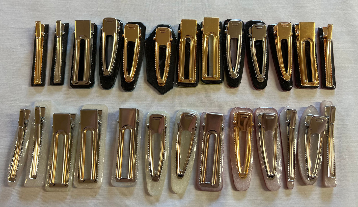 Chrome Hair Clip Sets