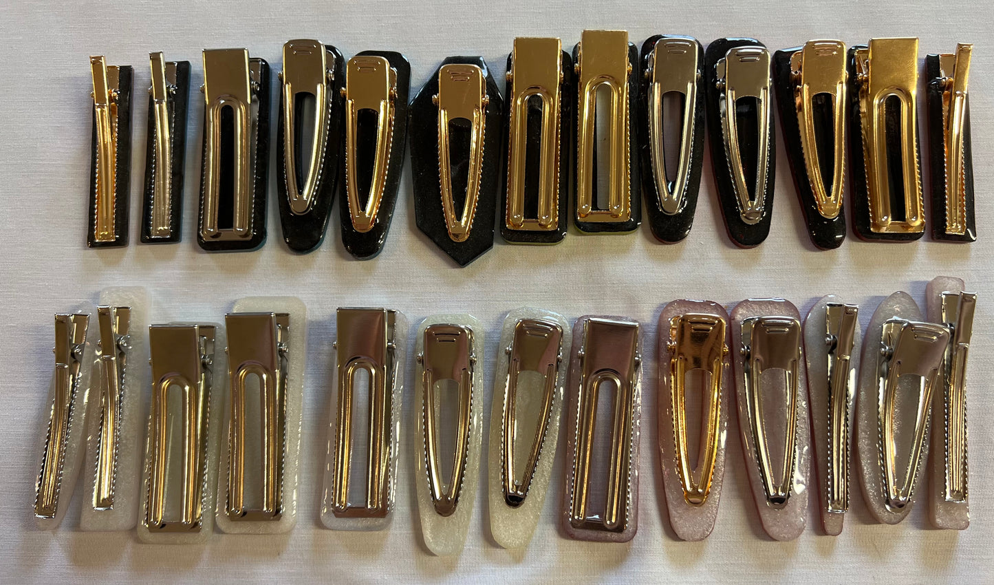 Chrome Hair Clip Sets