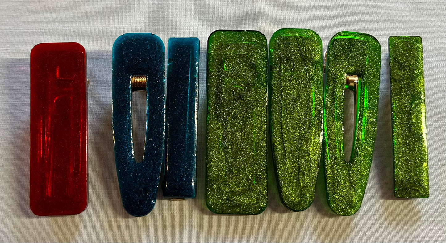 Uv Chrome Hair Clips