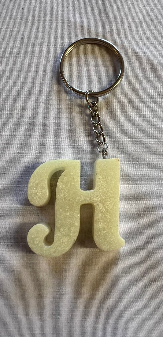 Cursive H Keychain