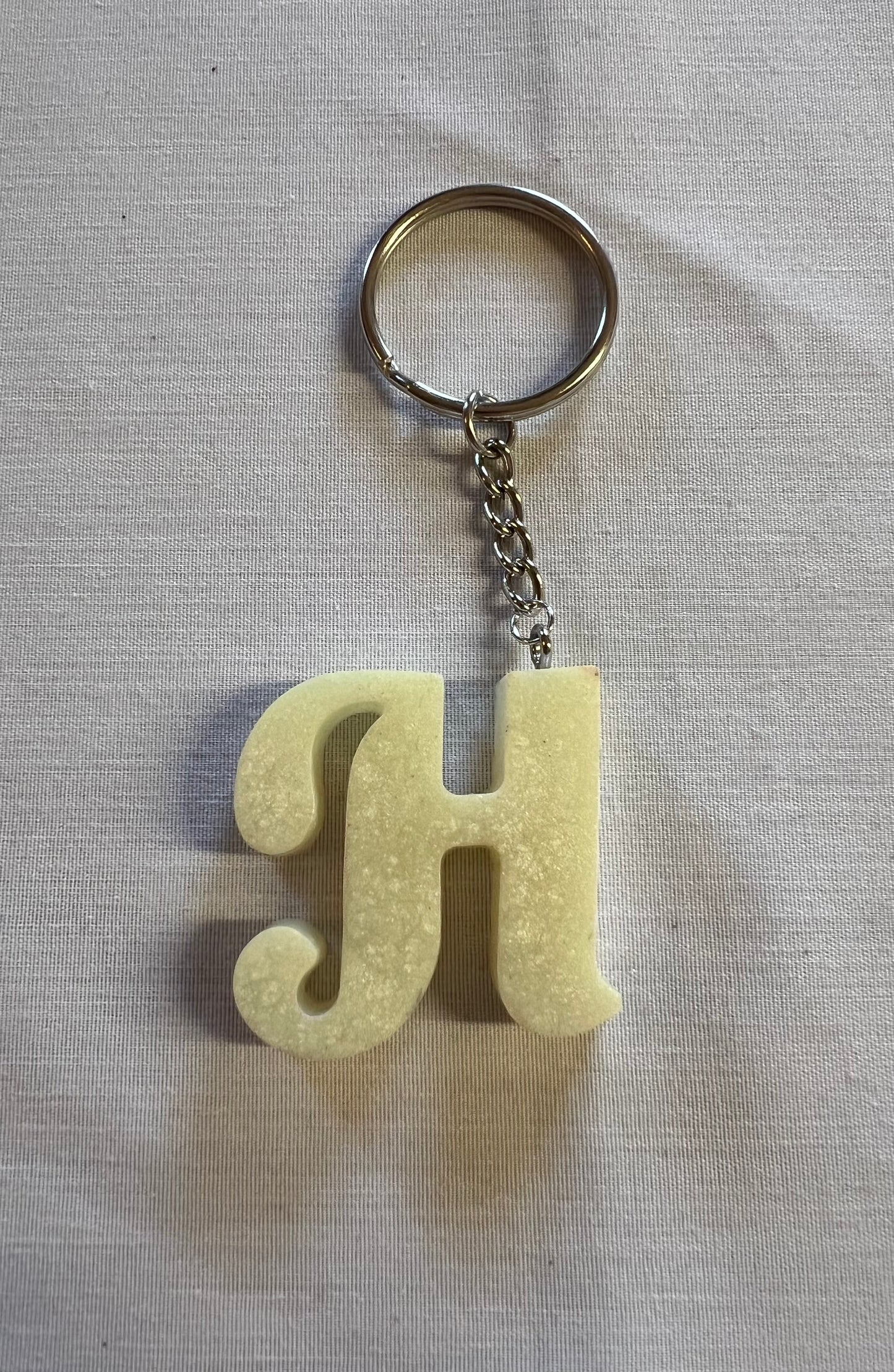 Cursive H Keychain