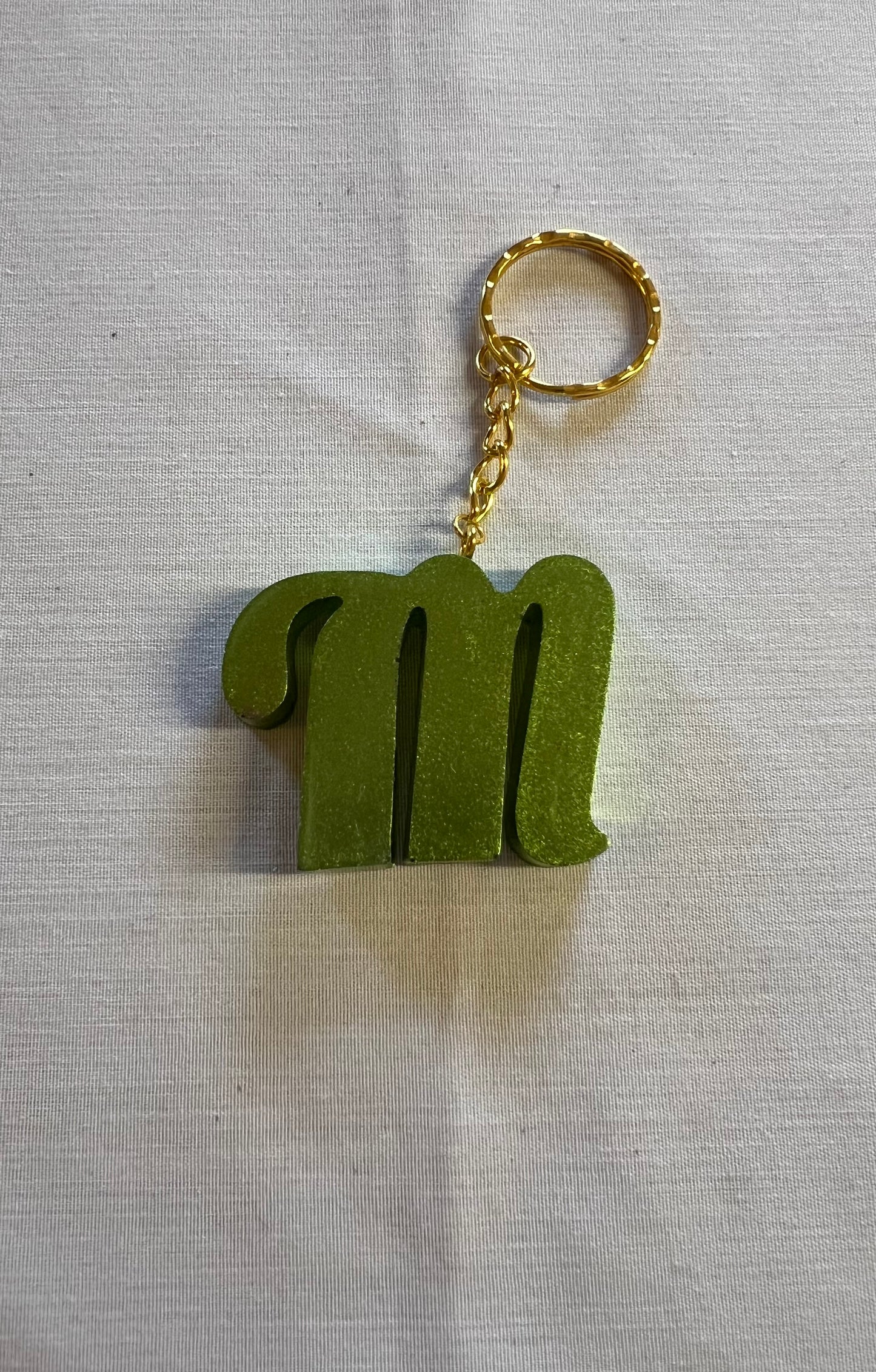 Cursive M Keychain
