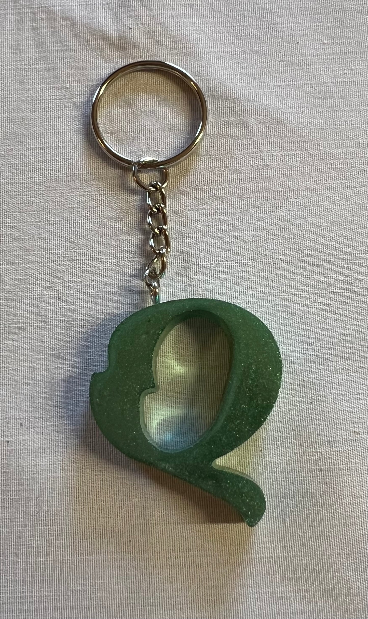 Cursive Q Keychain