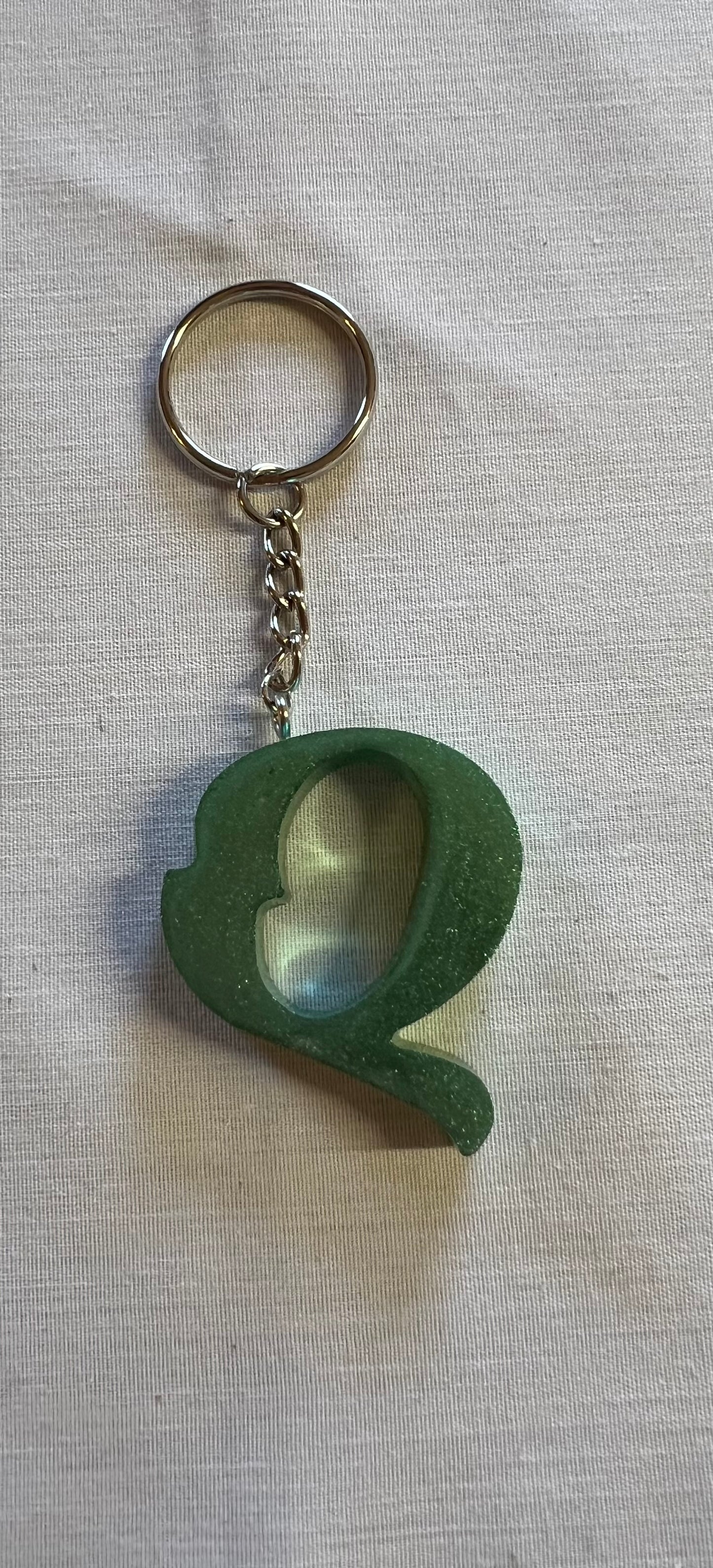 Cursive Q Keychain