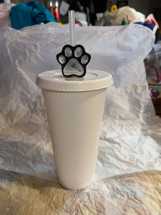 Puppy Paw Straw Topper