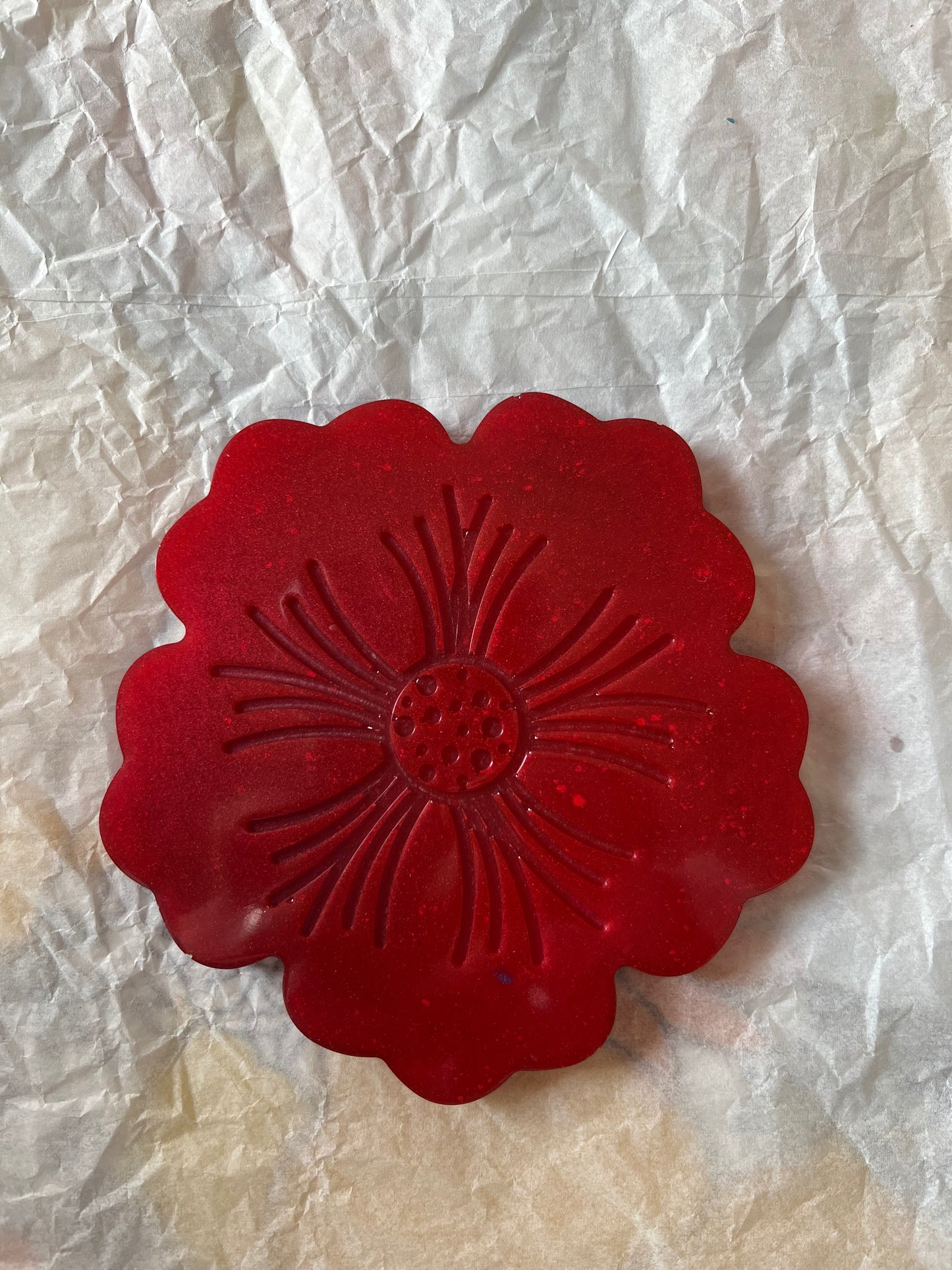 Red, White, And Blue Coasters With Holder