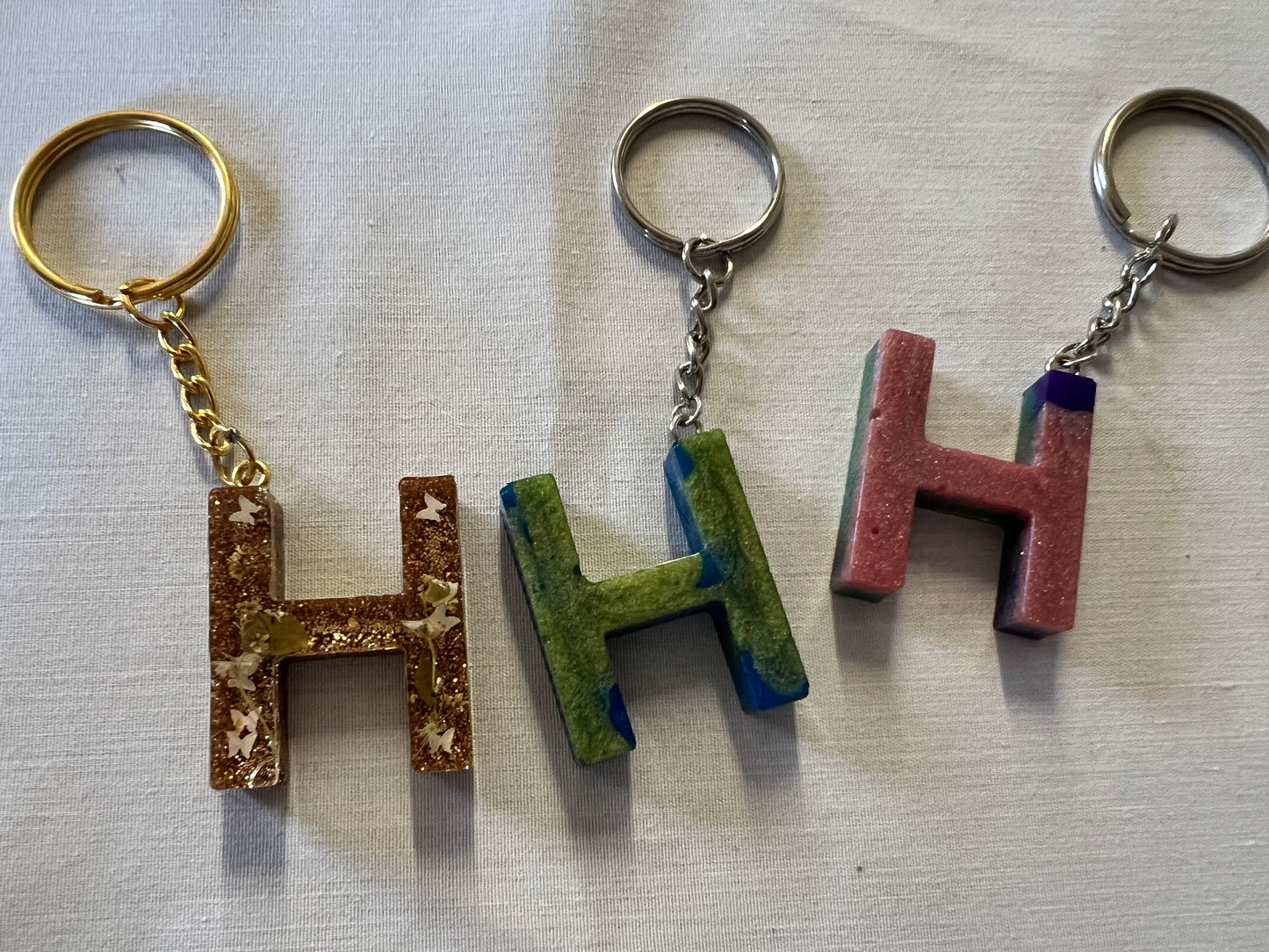 Letter H Keychains