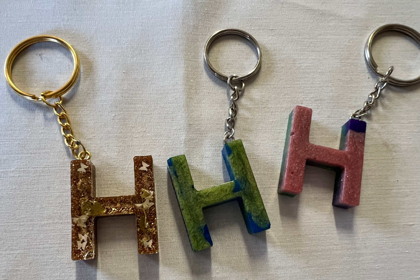 Letter H Keychains