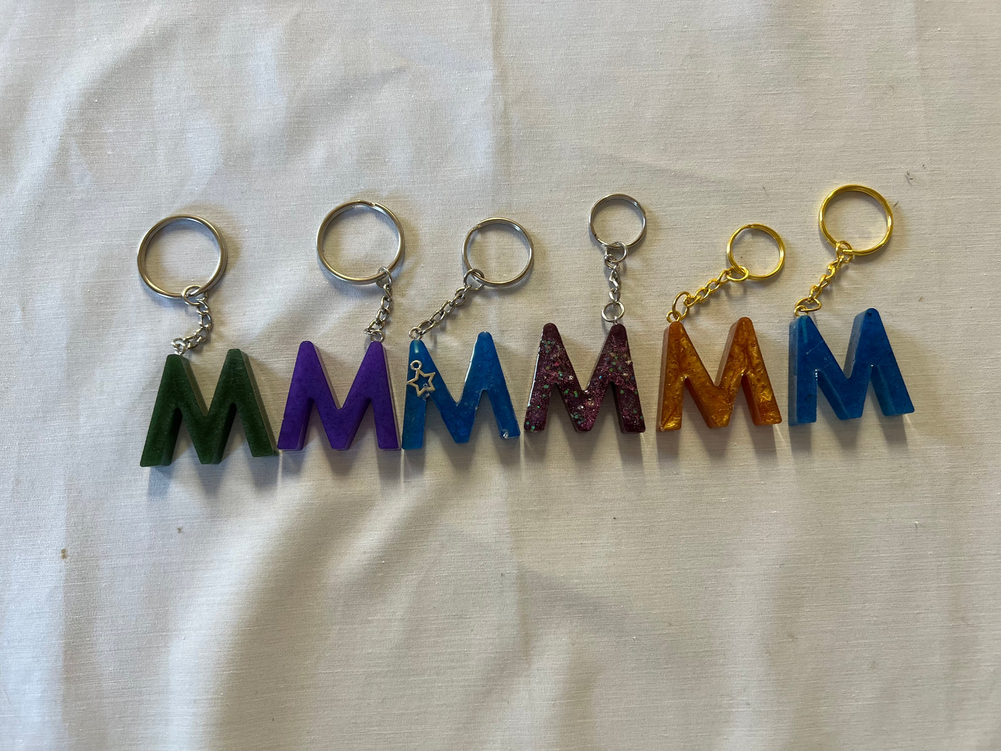 Letter M Keychains