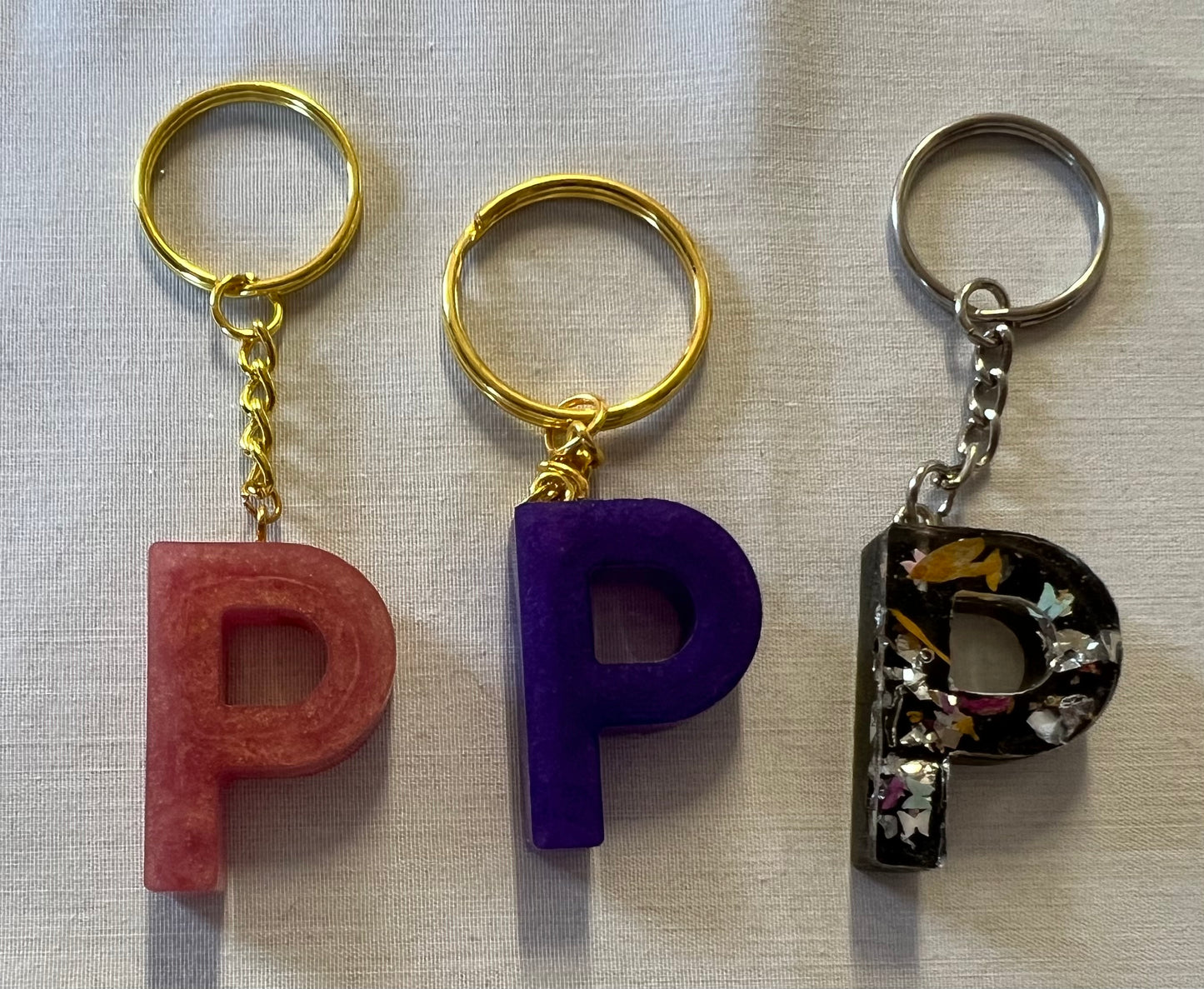 Letter P Keychains