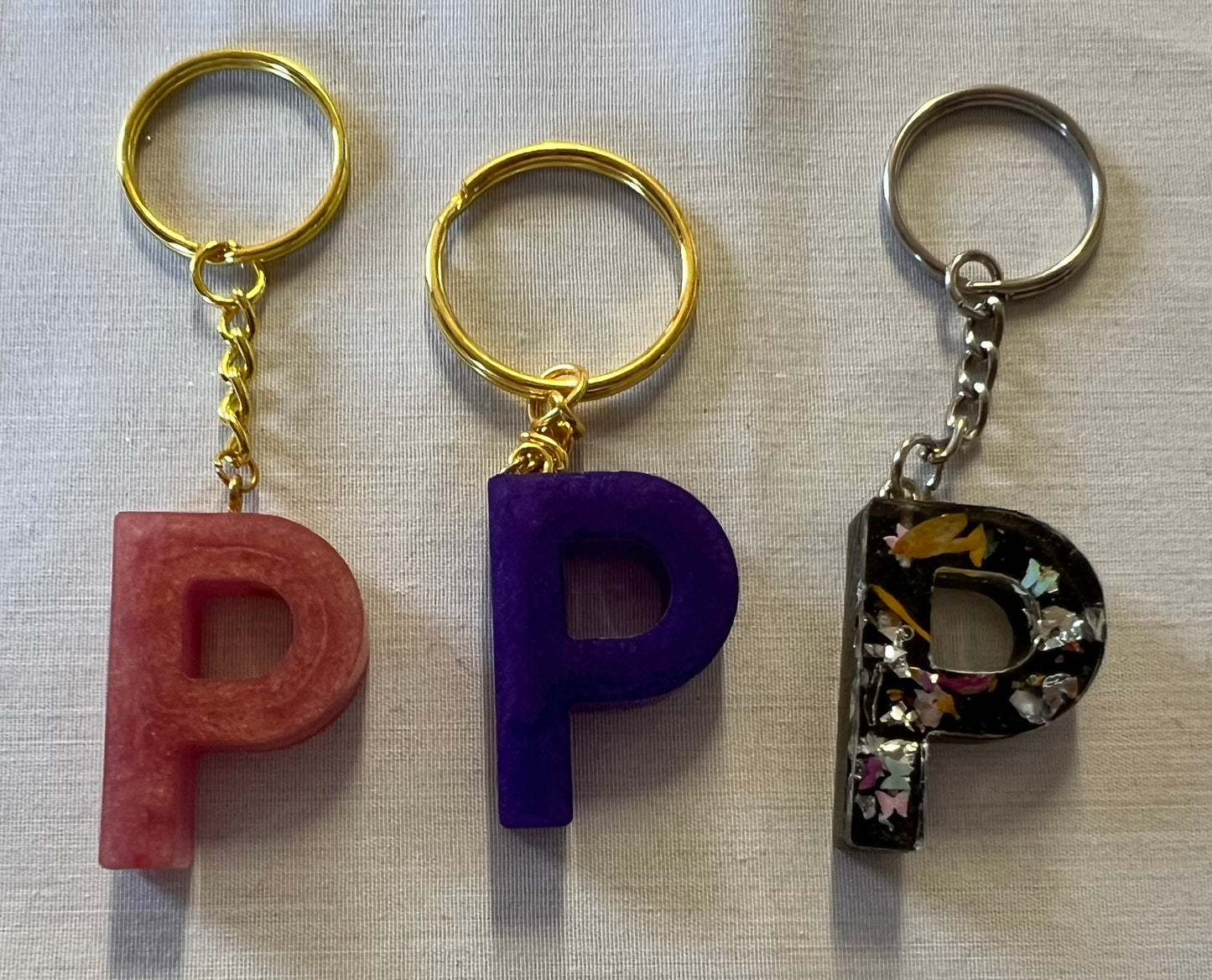 Letter P Keychains