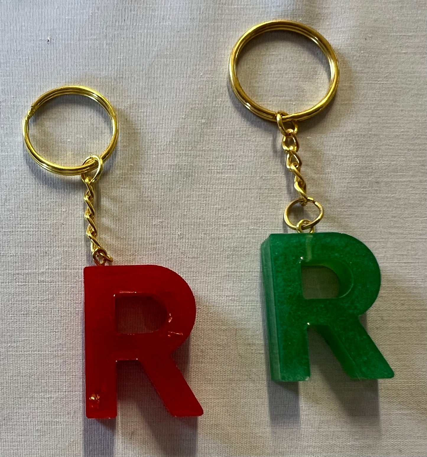 Letter R Keychains