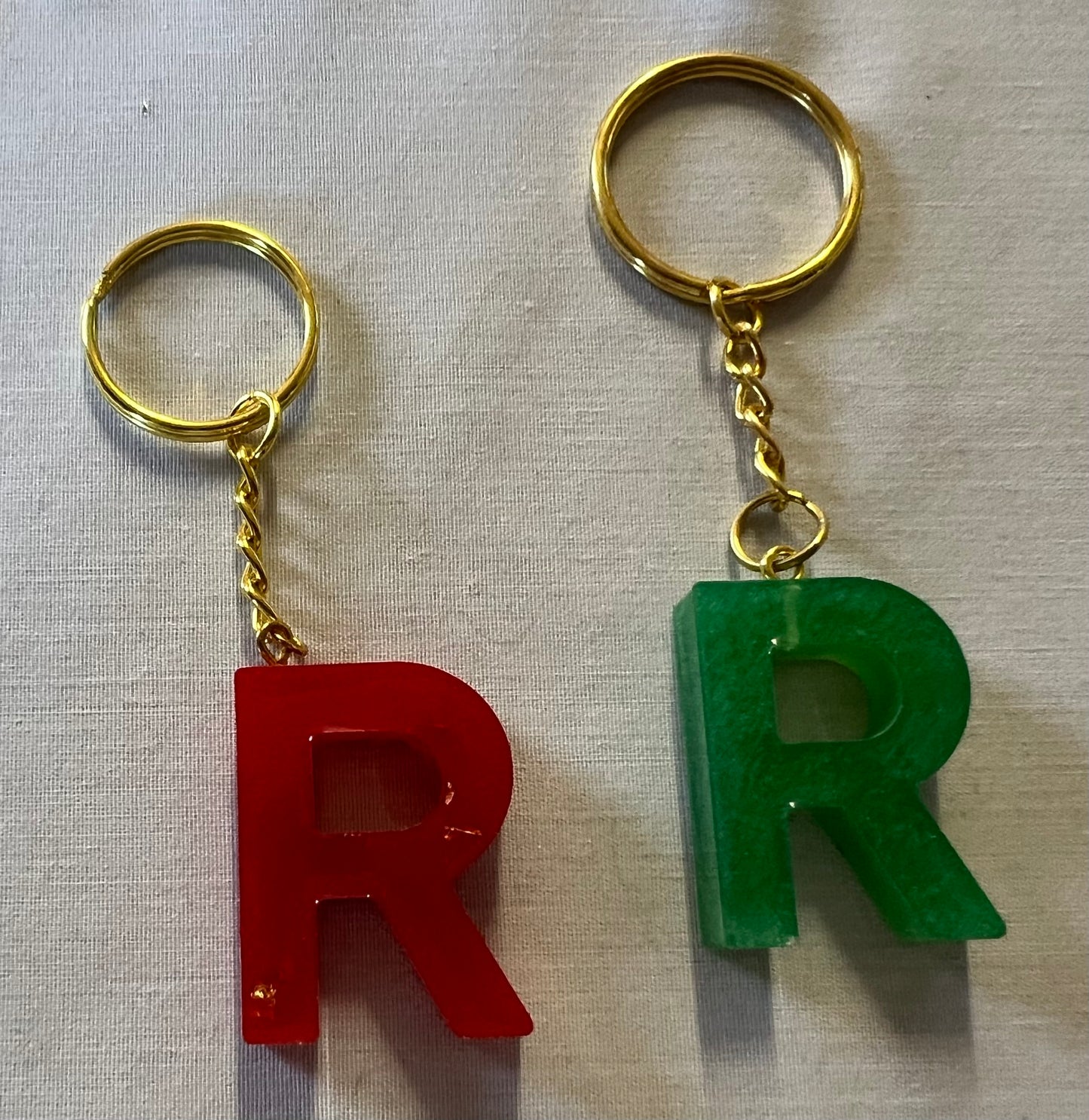 Letter R Keychains