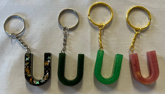 Letter U Keychains