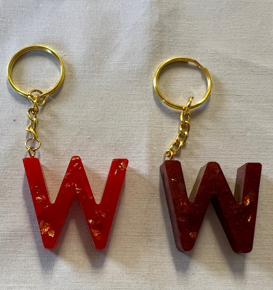 Letter W Keychain