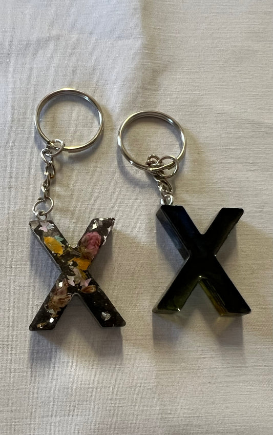 Letter X Keychains