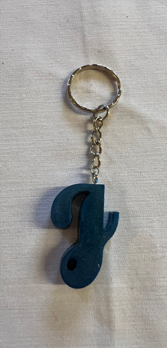 Cursive J Keychain