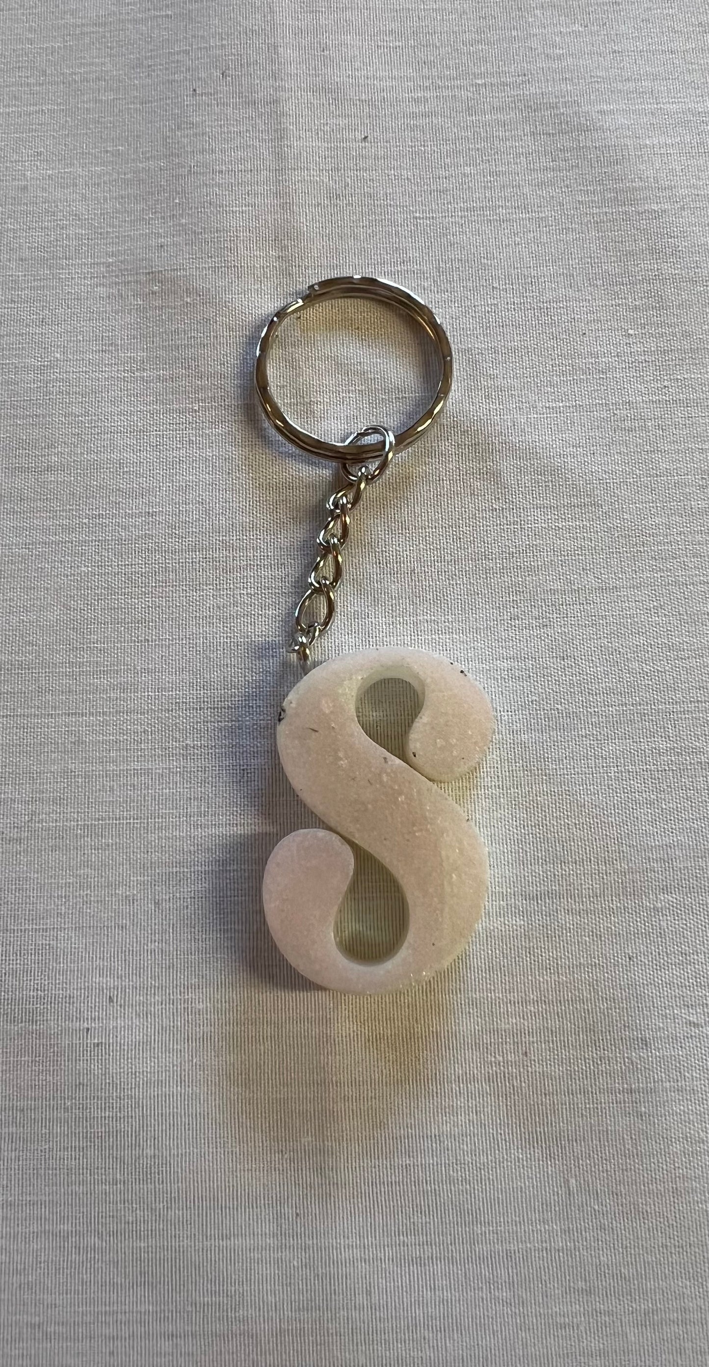 Cursive S Keychain